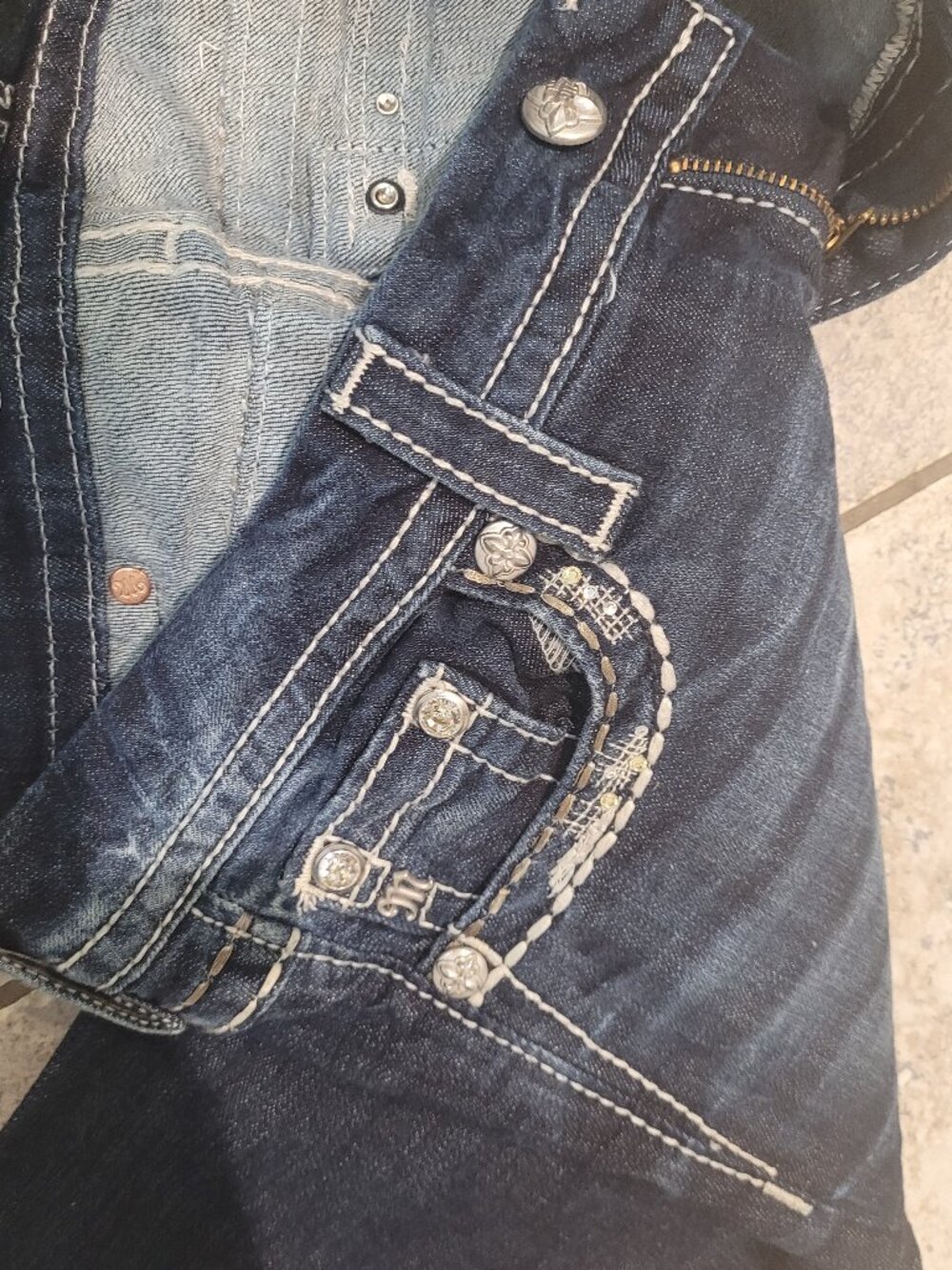 Miss Me Rhinestones Jeans**Mid Rise**Easy Boot** - Picture 8 of 11